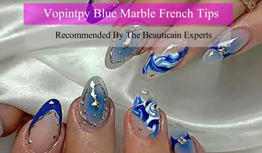 Blue Marble French Tip
